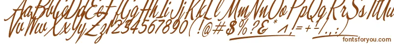 Шрифт Moonbeam – коричневые шрифты на белом фоне
