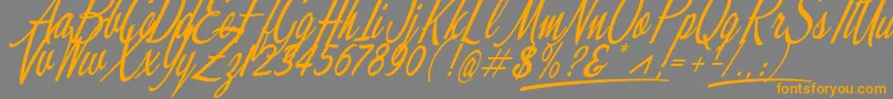 Moonbeam Font – Orange Fonts on Gray Background