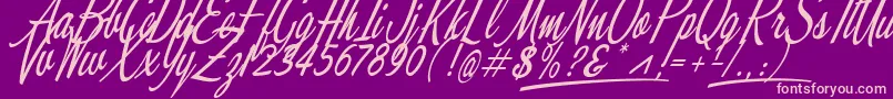 Moonbeam-Schriftart – Rosa Schriften auf violettem Hintergrund