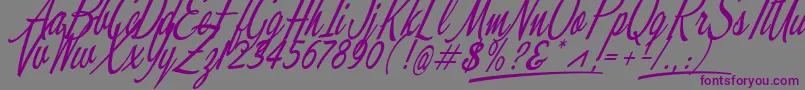 Moonbeam Font – Purple Fonts on Gray Background