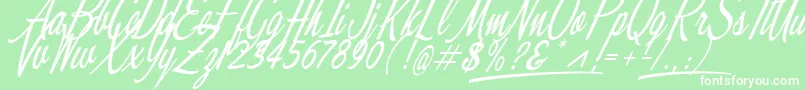 Moonbeam Font – White Fonts on Green Background