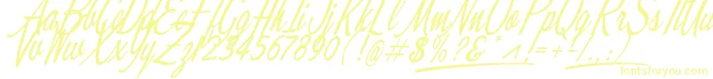 Moonbeam Font – Yellow Fonts on White Background