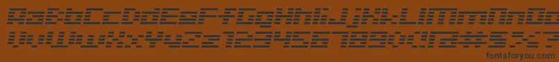 D3DigitalismItalic-Schriftart – Schwarze Schriften auf braunem Hintergrund