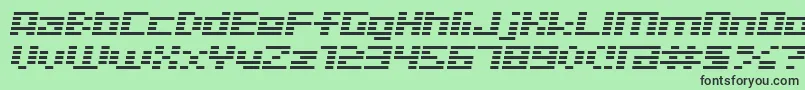 D3DigitalismItalic-fontti – mustat fontit vihreällä taustalla