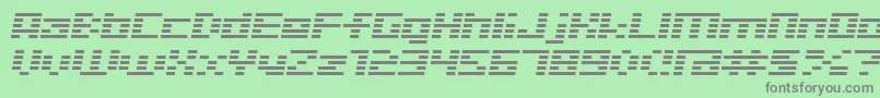 Fonte D3DigitalismItalic – fontes cinzas em um fundo verde