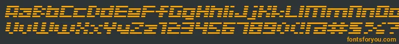 Czcionka D3DigitalismItalic – pomarańczowe czcionki na czarnym tle