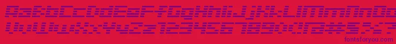 D3DigitalismItalic Font – Purple Fonts on Red Background