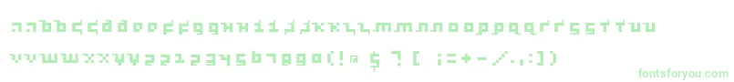 Kleinsthreepixel Font – Green Fonts on White Background