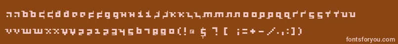 Шрифт Kleinsthreepixel – розовые шрифты на коричневом фоне