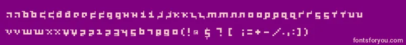 fuente Kleinsthreepixel – Fuentes Rosadas Sobre Fondo Morado