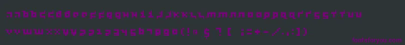 Czcionka Kleinsthreepixel – fioletowe czcionki na czarnym tle