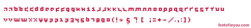 フォントKleinsthreepixel – 赤い文字