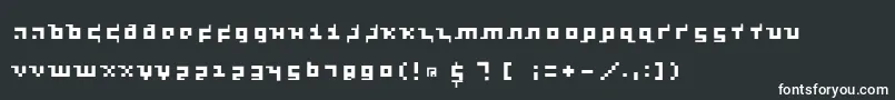 フォントKleinsthreepixel – 白い文字