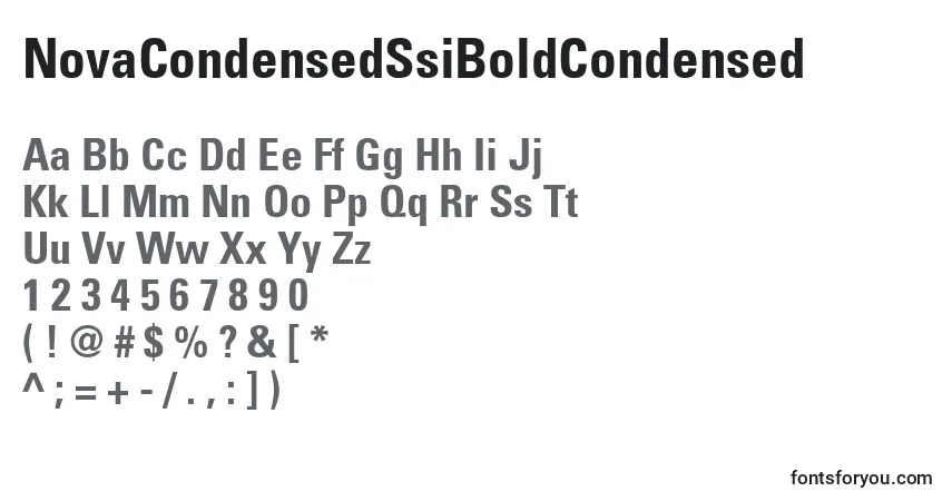 A fonte NovaCondensedSsiBoldCondensed – alfabeto, números, caracteres especiais