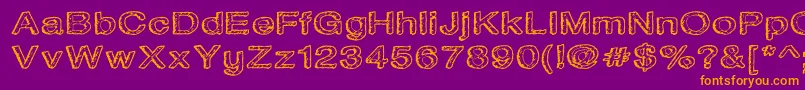 Water ffy-fontti – oranssit fontit violetilla taustalla