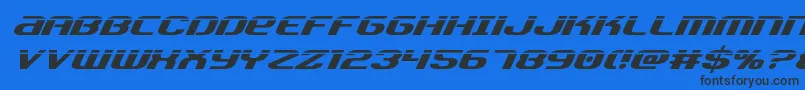 Teamamericalaser Font – Black Fonts on Blue Background