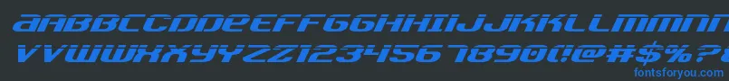 Teamamericalaser Font – Blue Fonts on Black Background