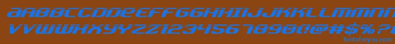 Teamamericalaser Font – Blue Fonts on Brown Background