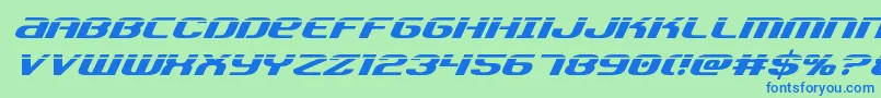 Teamamericalaser Font – Blue Fonts on Green Background