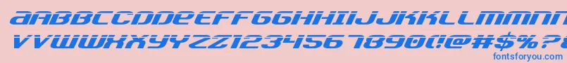 Teamamericalaser Font – Blue Fonts on Pink Background