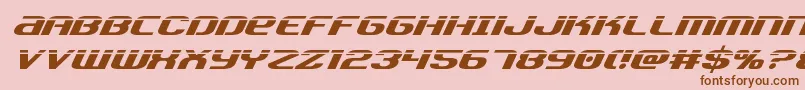 Teamamericalaser Font – Brown Fonts on Pink Background