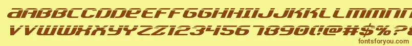Teamamericalaser Font – Brown Fonts on Yellow Background