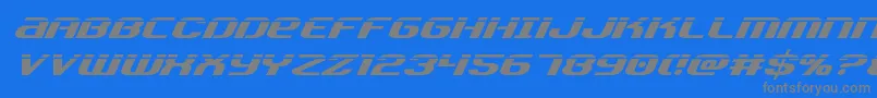 Teamamericalaser Font – Gray Fonts on Blue Background