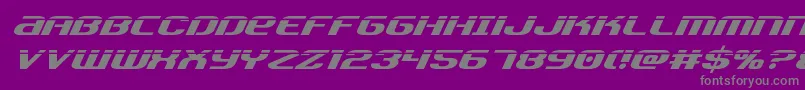 Teamamericalaser-Schriftart – Graue Schriften auf violettem Hintergrund