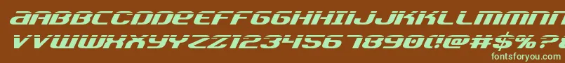 Teamamericalaser Font – Green Fonts on Brown Background