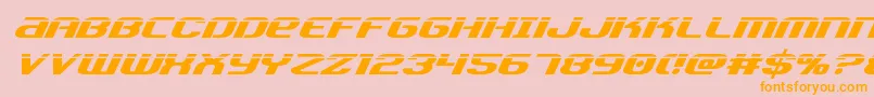 Teamamericalaser Font – Orange Fonts on Pink Background