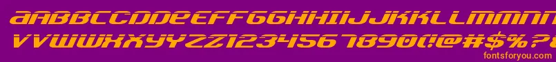 Teamamericalaser Font – Orange Fonts on Purple Background