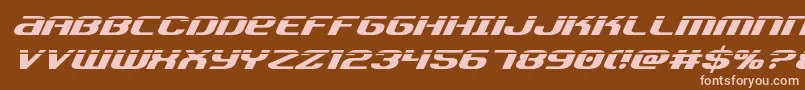Teamamericalaser Font – Pink Fonts on Brown Background