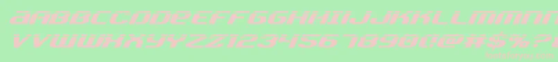 Teamamericalaser-Schriftart – Rosa Schriften auf grünem Hintergrund