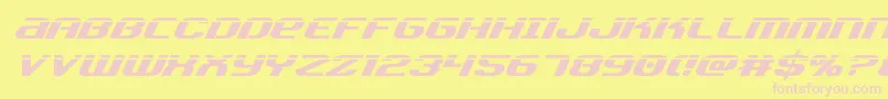 Teamamericalaser Font – Pink Fonts on Yellow Background