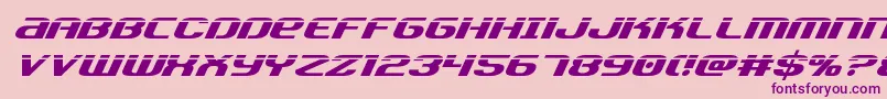 Teamamericalaser Font – Purple Fonts on Pink Background