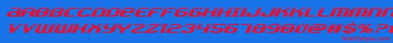 Шрифт Teamamericalaser – красные шрифты на синем фоне