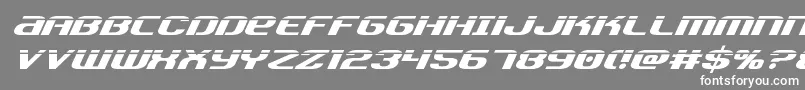 フォントTeamamericalaser – 灰色の背景に白い文字