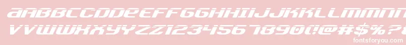 フォントTeamamericalaser – ピンクの背景に白い文字