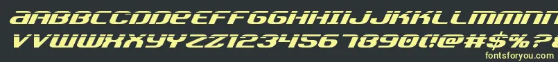 Teamamericalaser Font – Yellow Fonts on Black Background