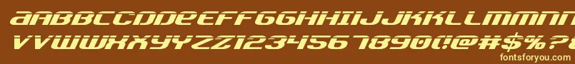 Teamamericalaser Font – Yellow Fonts on Brown Background