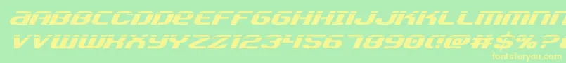 Teamamericalaser Font – Yellow Fonts on Green Background