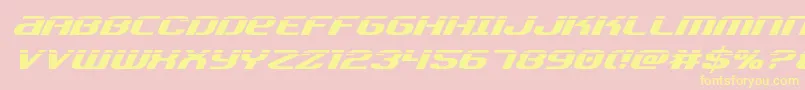 Teamamericalaser Font – Yellow Fonts on Pink Background