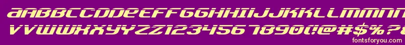 Teamamericalaser Font – Yellow Fonts on Purple Background