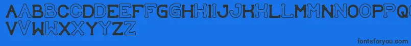 SubmitToFaith Font – Black Fonts on Blue Background