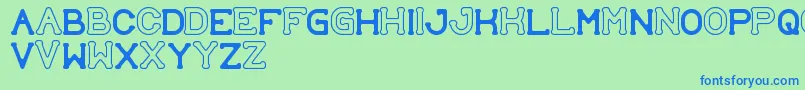 SubmitToFaith Font – Blue Fonts on Green Background