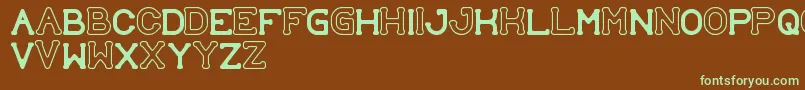 SubmitToFaith Font – Green Fonts on Brown Background