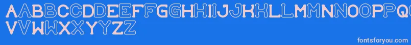 SubmitToFaith Font – Pink Fonts on Blue Background