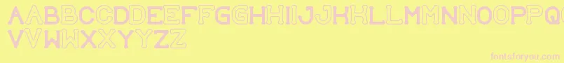 SubmitToFaith Font – Pink Fonts on Yellow Background