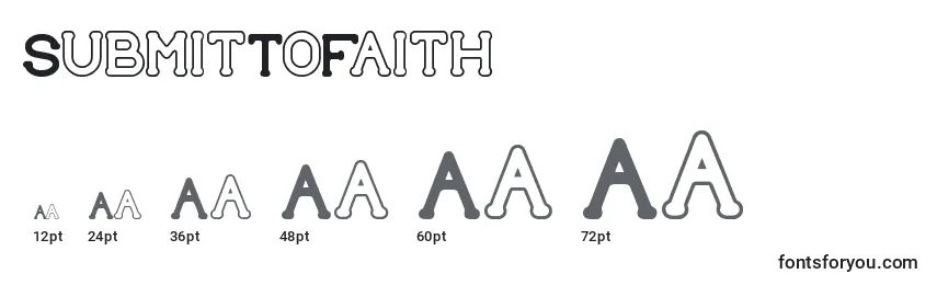 Размеры шрифта SubmitToFaith