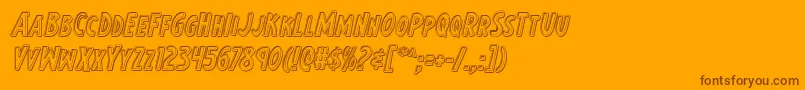 Earthsmightiestengraveital Font – Brown Fonts on Orange Background